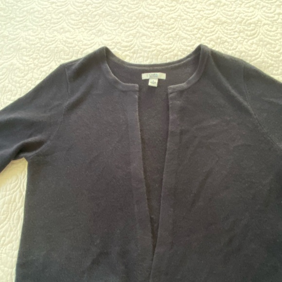 Croft & Barrow Navy Open Front Short Sleeve Cropped Bolero Cardigan Size Small - Picture 6 of 9